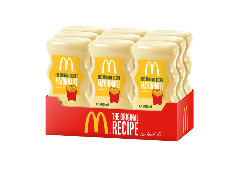 Packshot: mayonesa McDonald's a la venta en supermercados