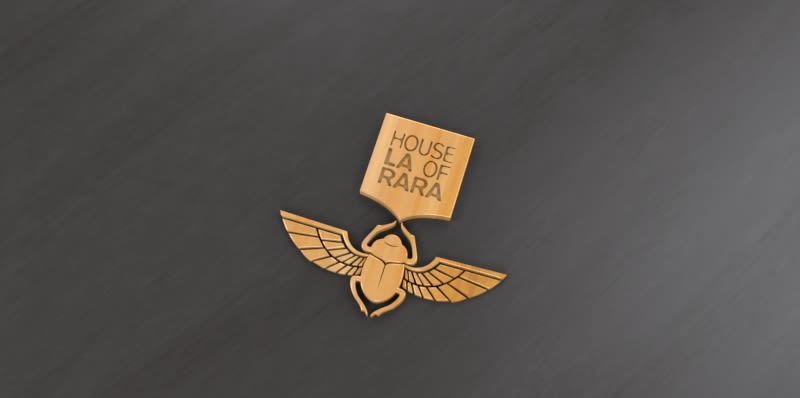 The House of La Rara logotipo volumétrico 3