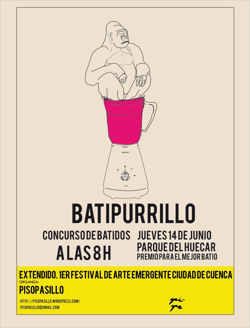 Diseño carteles y triptico para Extendido I Festival de arte emergente ciudad de Cuenca 1