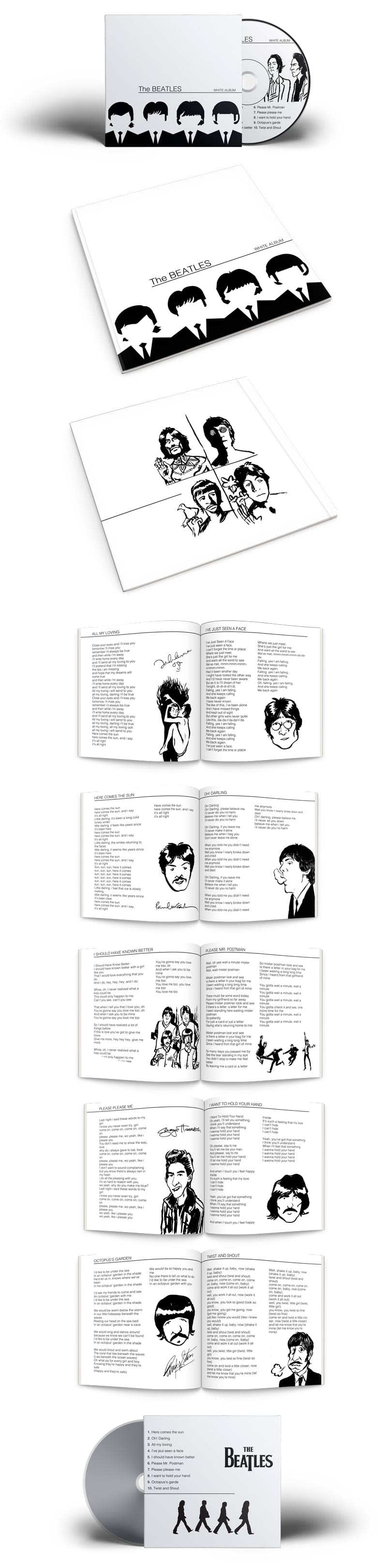Maquetación cd Beatles 0