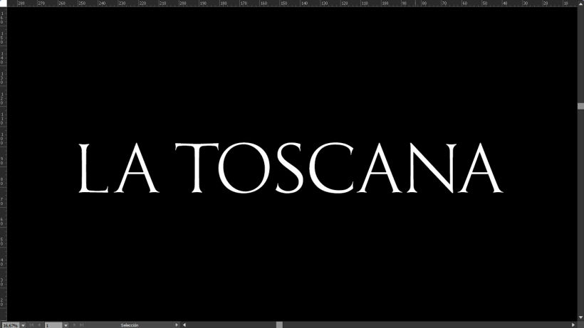 La Toscana Toledo, diseño tipografía. 1