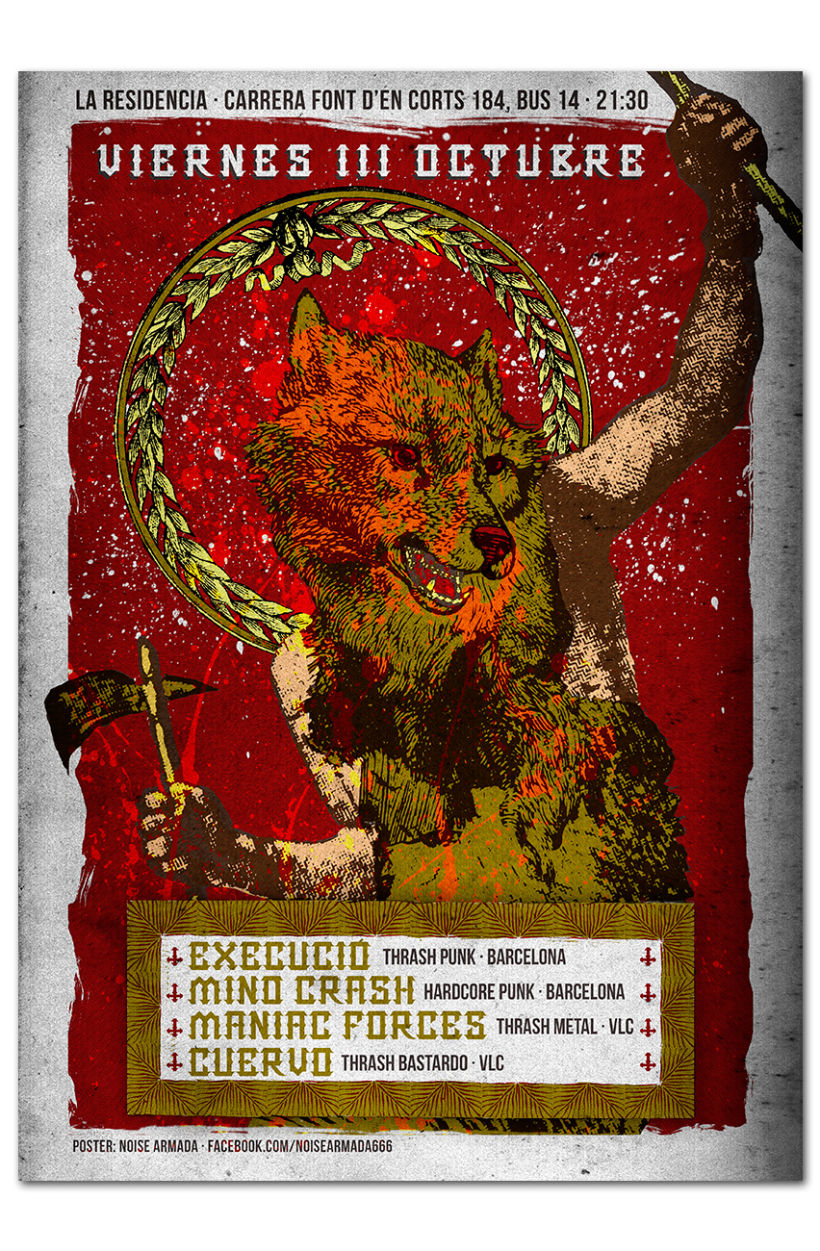 EXECUCIÓ + MIND CRASH + MANIAC FORCES + CUERVO | poster 0
