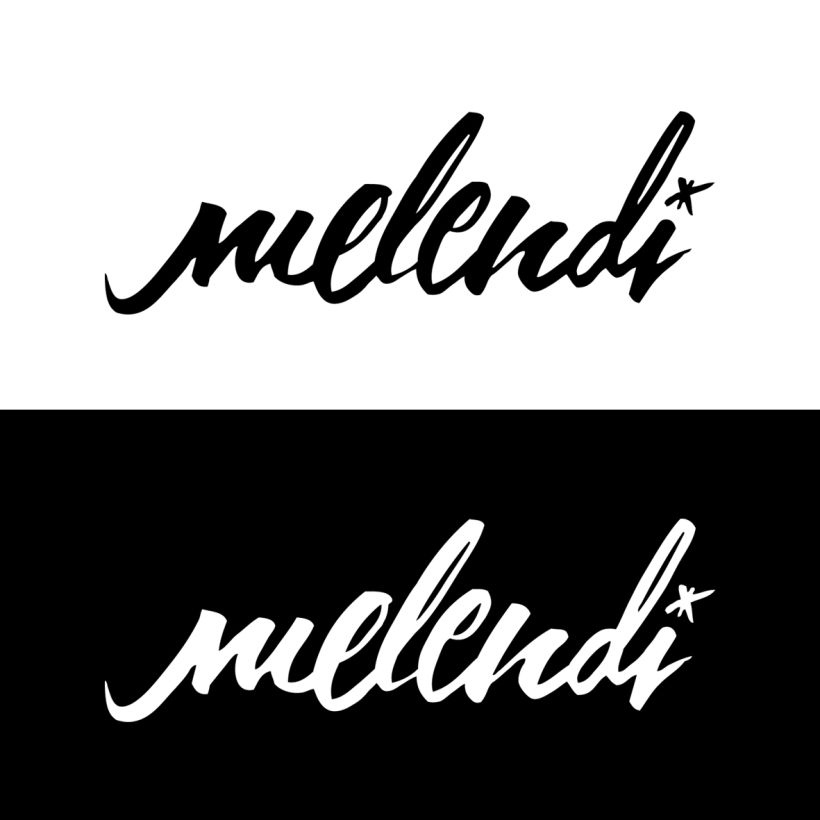 Desafío: caligrafía para logotipo Melendi.  1
