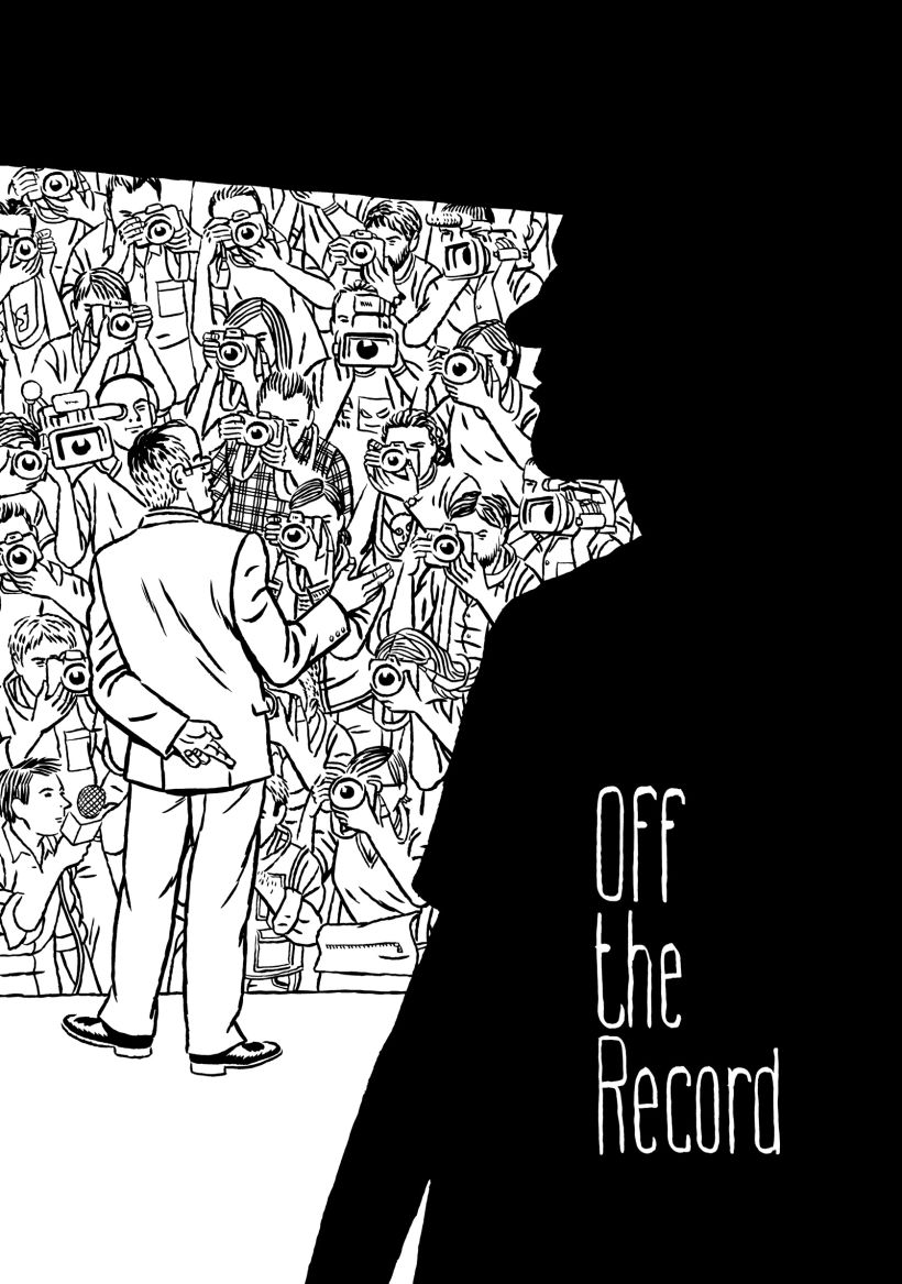 Libro Off The Record,entrevistas a periodistas con ilustraciones de Paco Roca, Miguel Gallardo etc 1