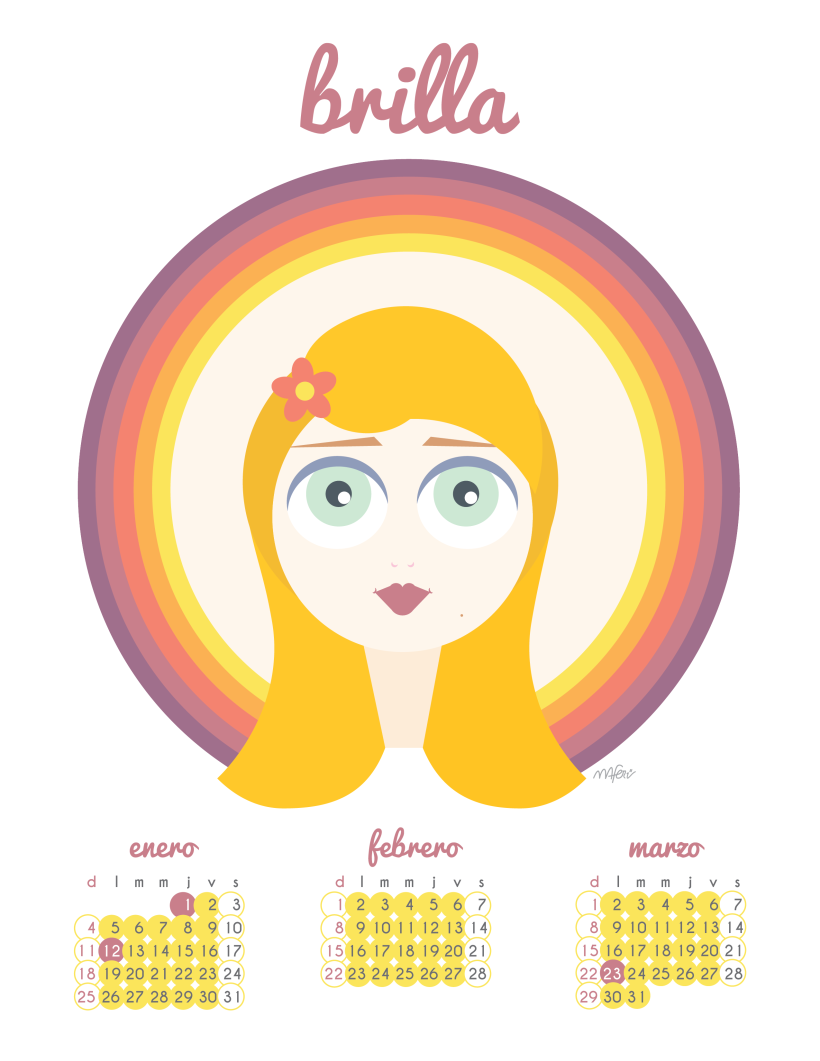 "Calendario de Muñecas" de Ilustrando el Tiempo 1