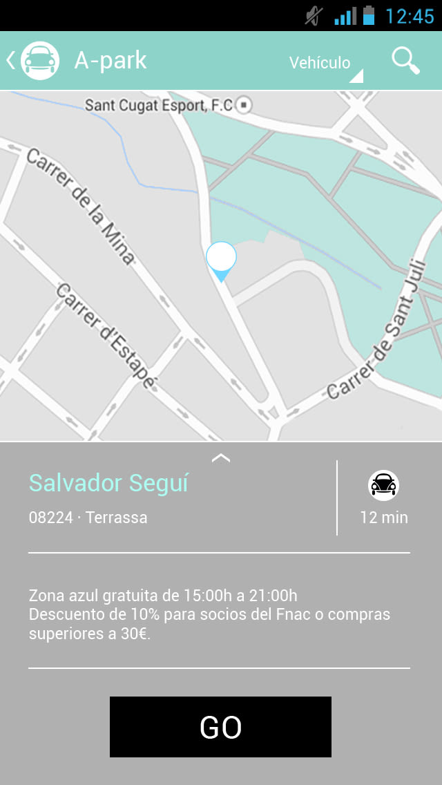 Interactive Design: A-park (App to find parking) 6