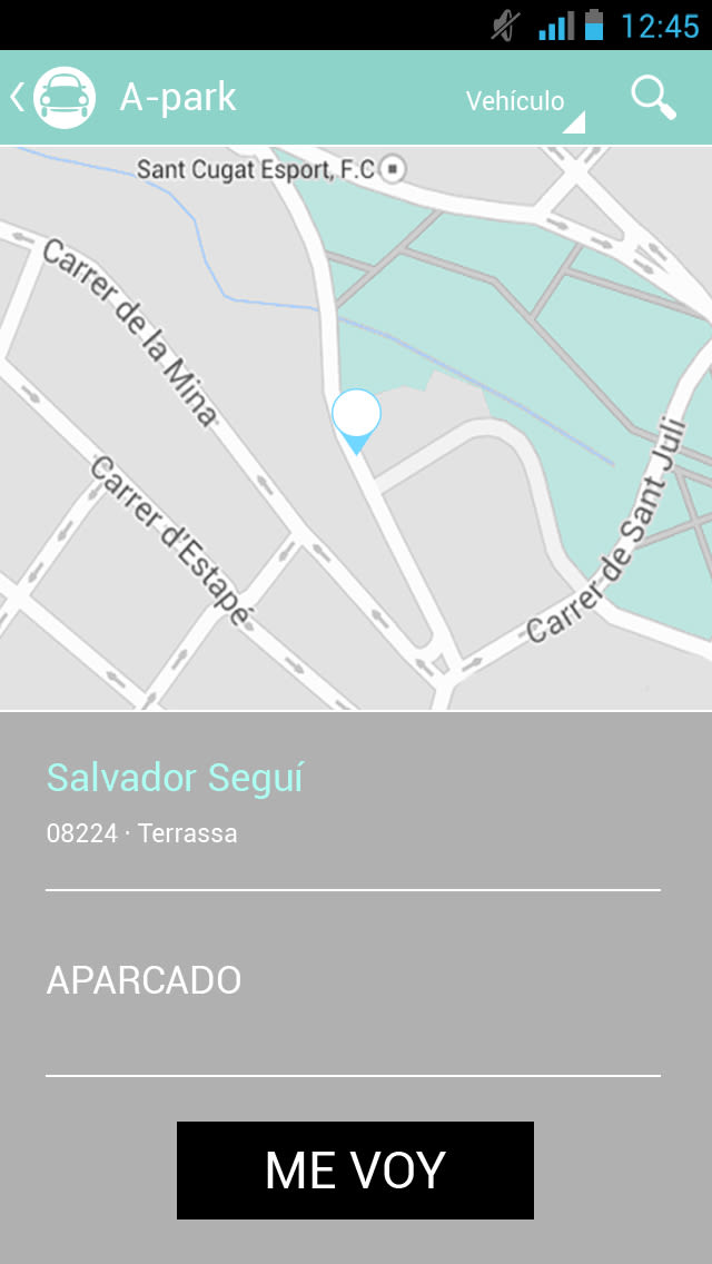 Interactive Design: A-park (App to find parking) 14