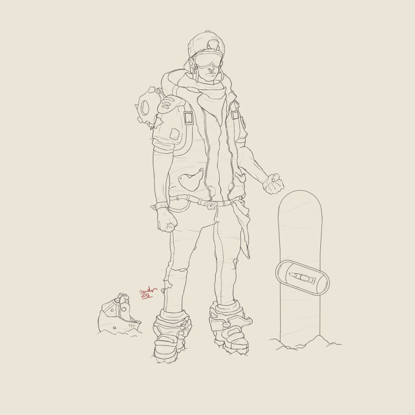 Snowboarder Illustration - Ander Fernández 1