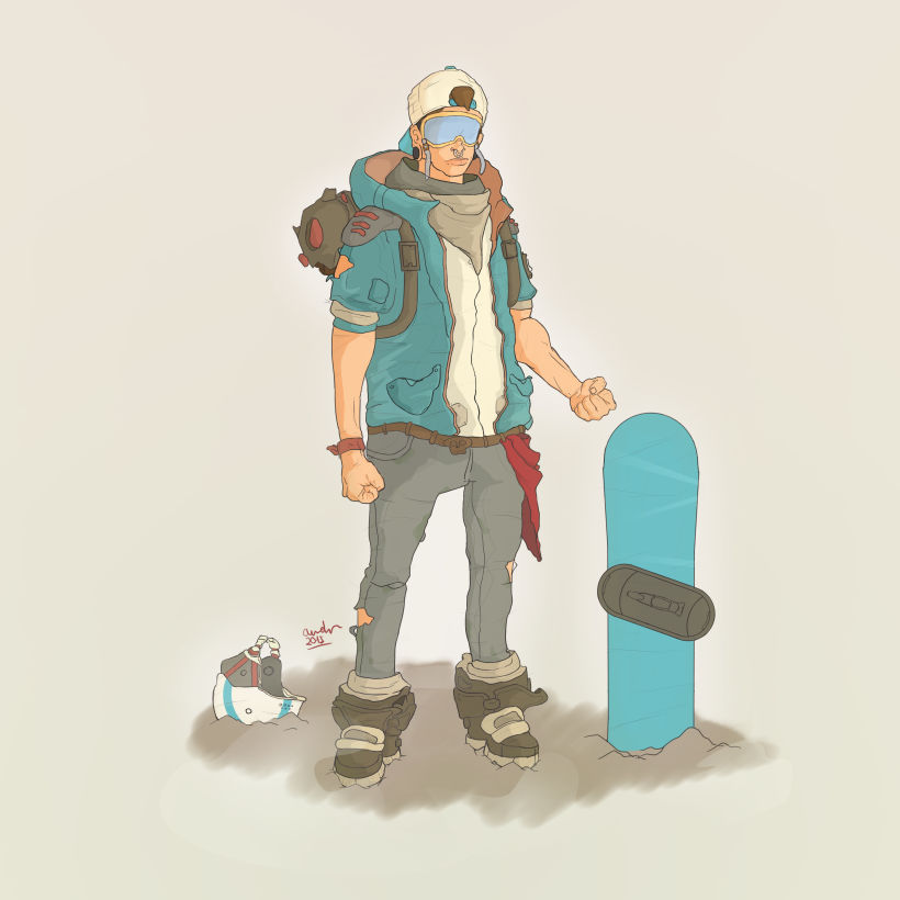 Snowboarder Illustration - Ander Fernández 2
