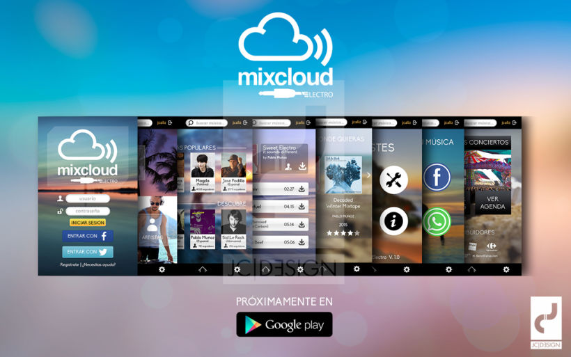 Diseño de App "Mixcloud Electro" 6