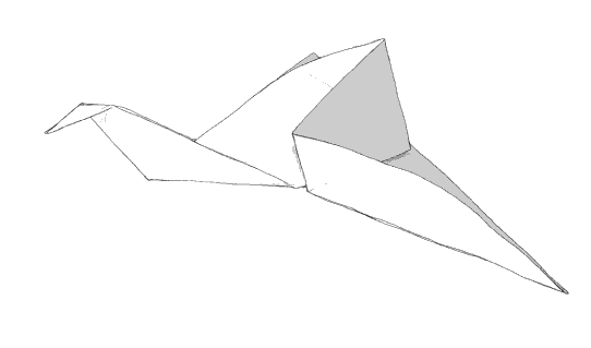 Origami de acción Flapping bird 13