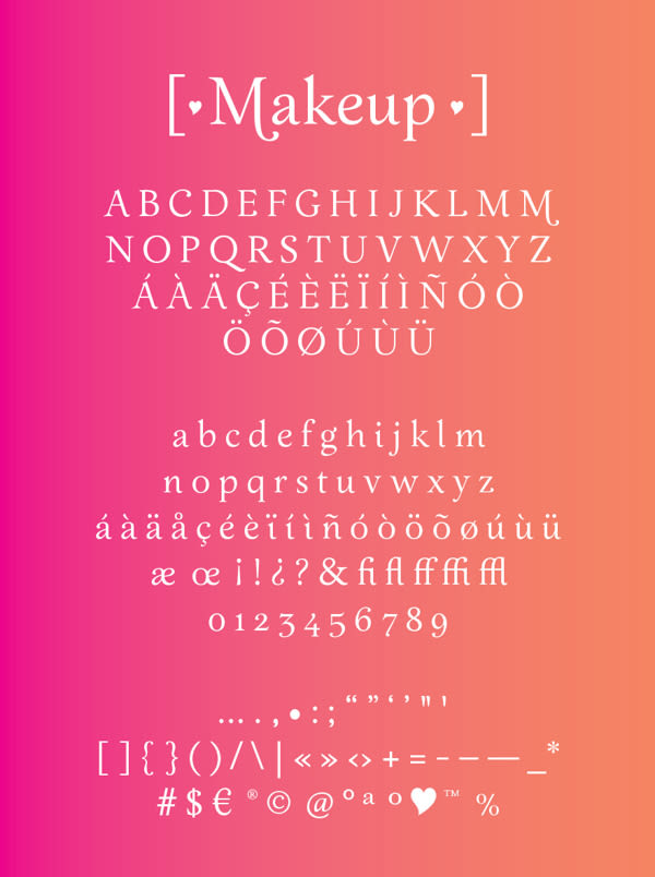 Makeup typeface 6