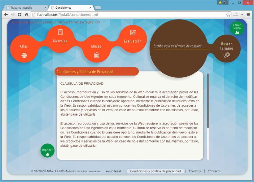 Diseño de Enciclopedia Online Estudiantil 13