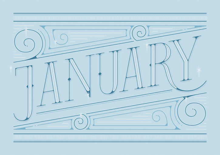 January | Lettering works 0