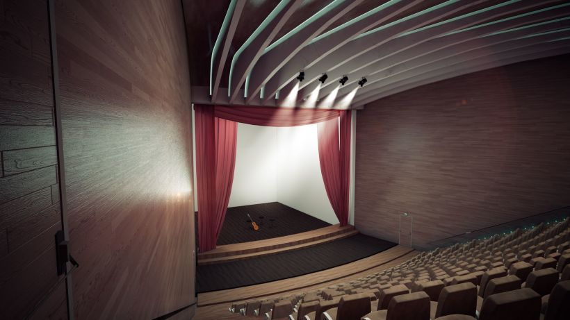 Render interior - vray - teatro -1