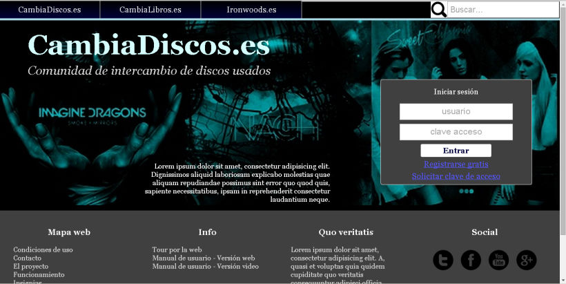 CambiaDiscos.es - Comunidad de intercambio de discos antigüos - Portada -1