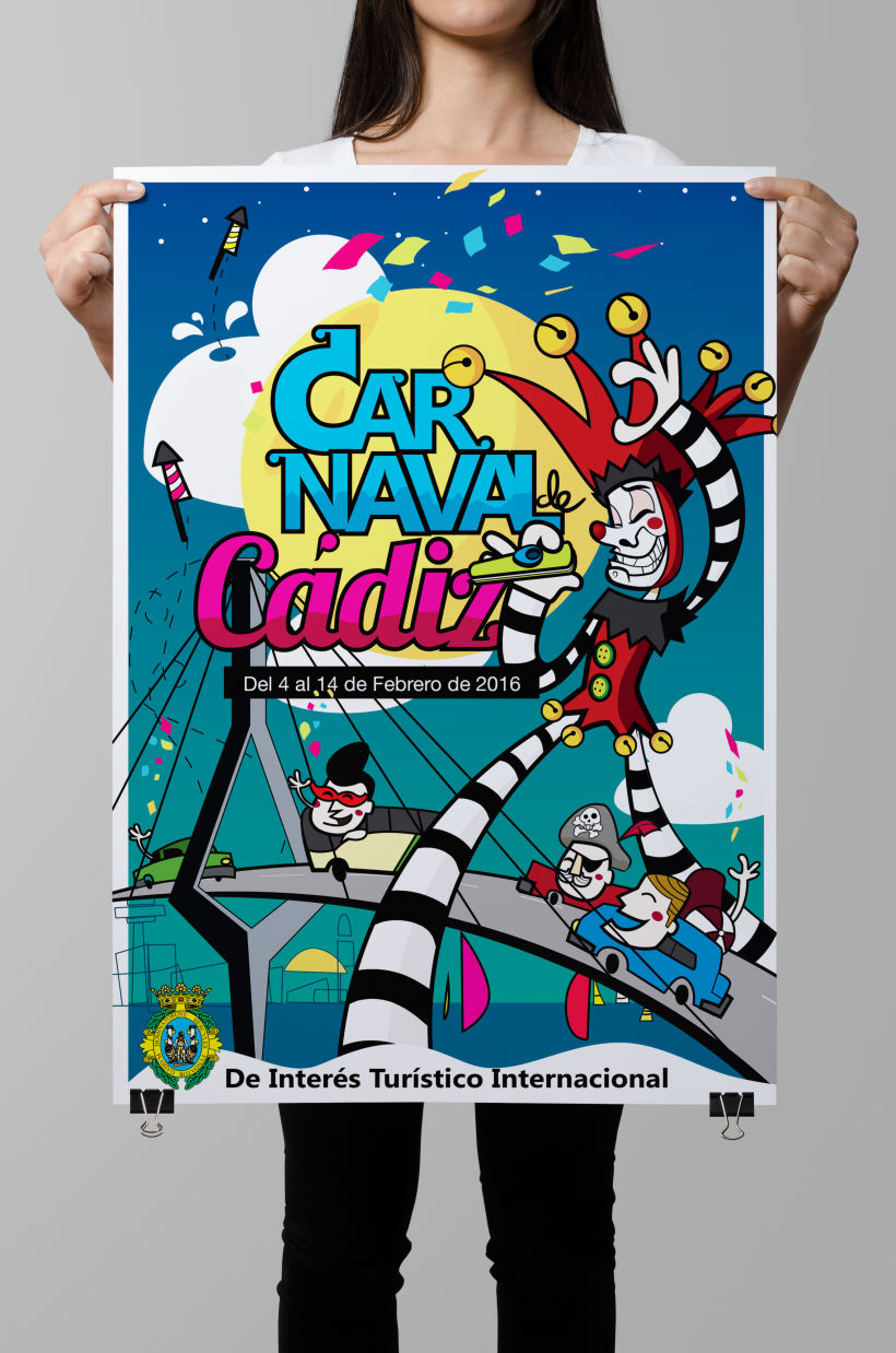 Cartel presentado para el concurso de carteles Carnaval de Cádiz 2016 -1
