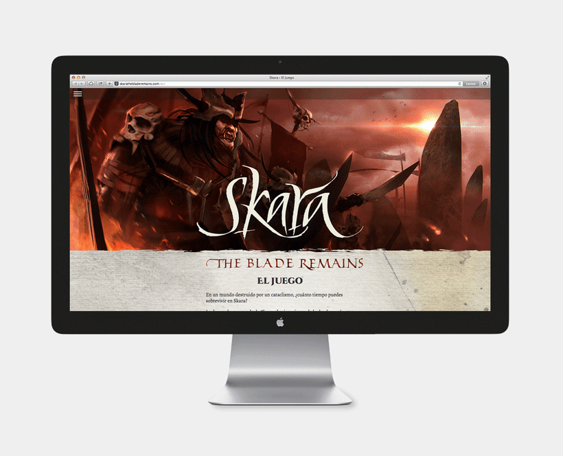 SKARA The Blade Remains. Web responsive 1