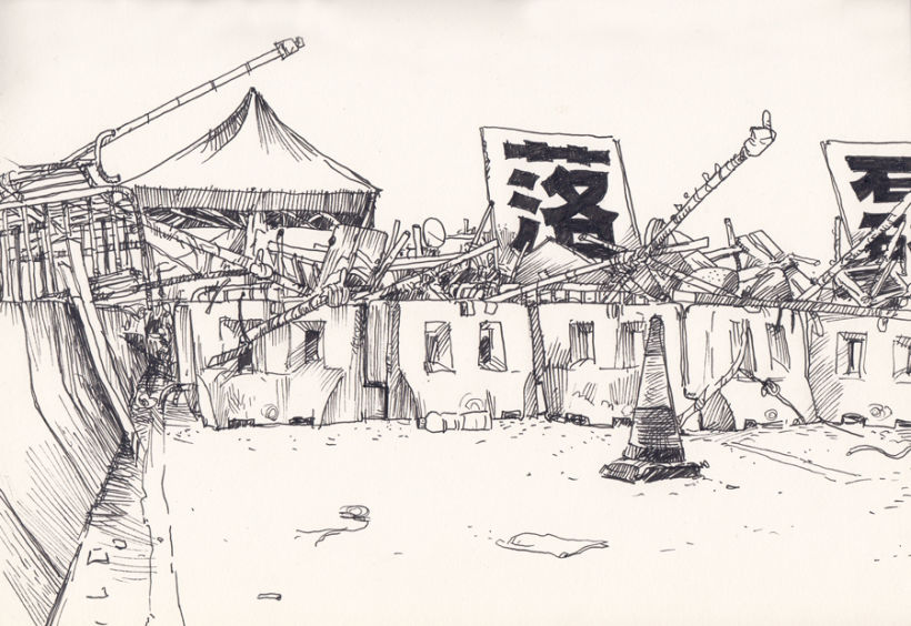 Dibujando "Occupy Central" en Hong Kong 8