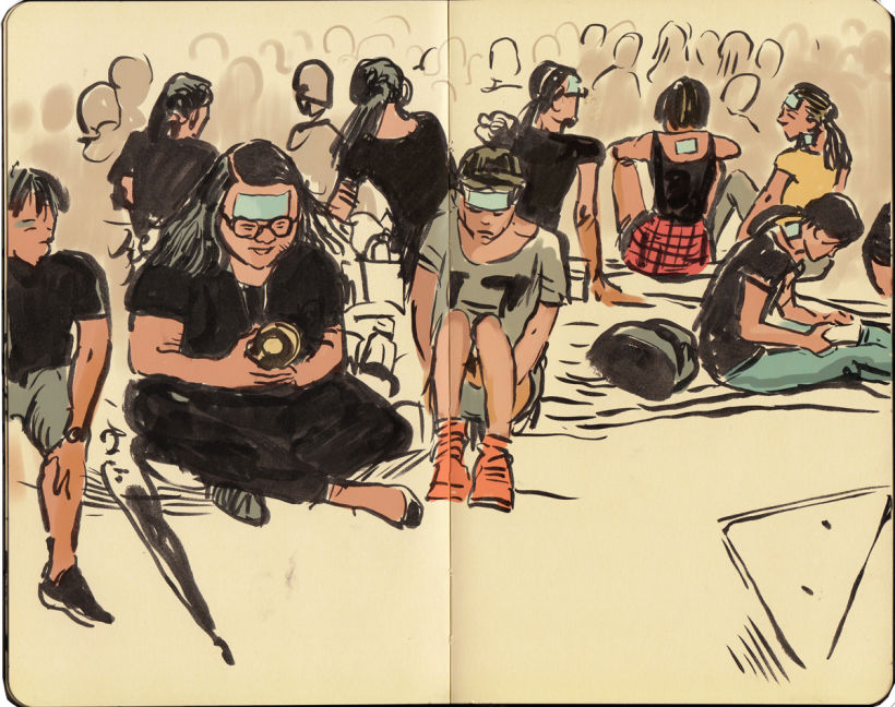 Dibujando "Occupy Central" en Hong Kong 14