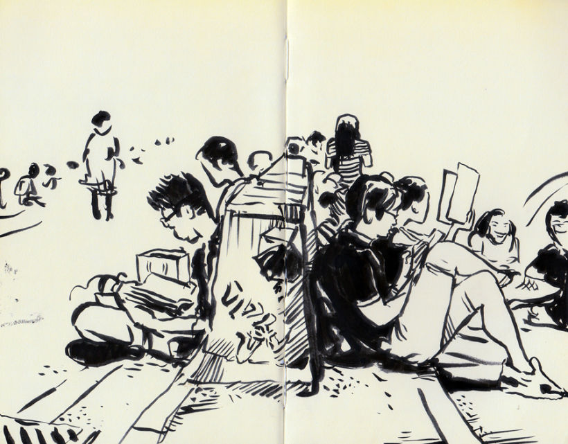 Dibujando "Occupy Central" en Hong Kong 15