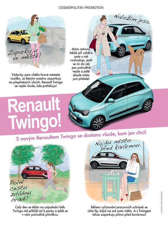 Ilustración Cosmopolitan CZ / Renault -1