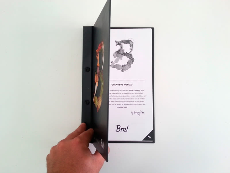Restaurante Brel | Diseño de cartas + señalética 5