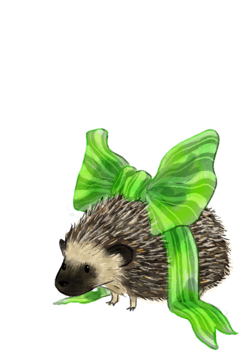 Hedgehog Holiday Card 1