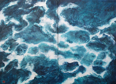 colección de pintura a la encáustica "océanos" 2