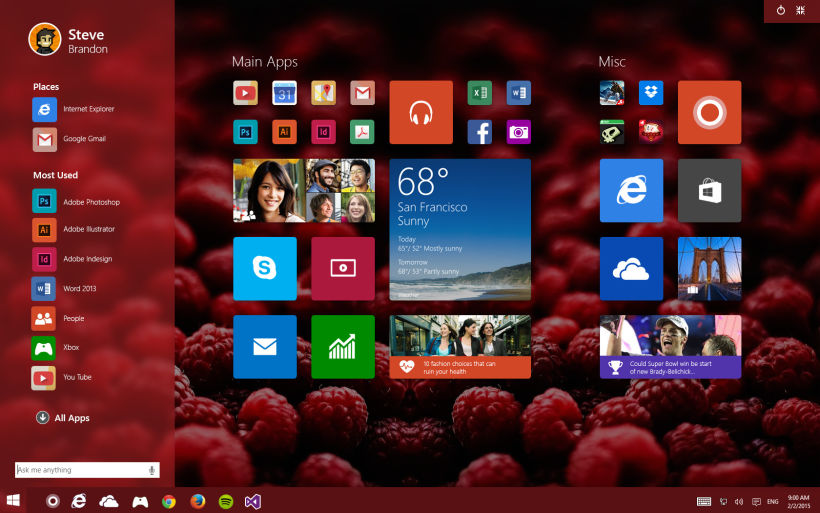 Windows 10 - Start Screen concept 0