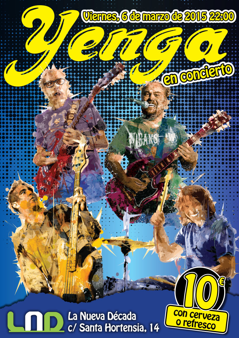 Cartel para concierto de Yenga -1