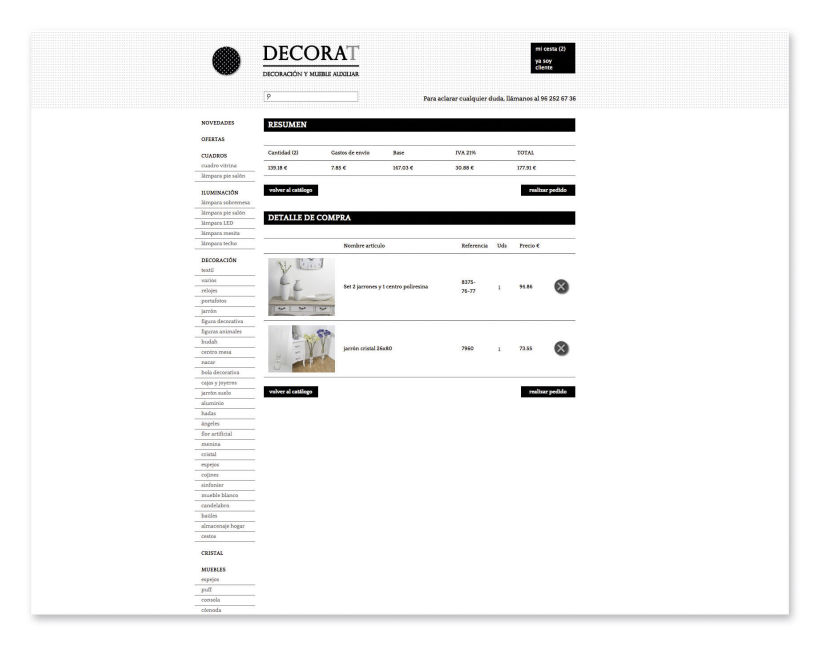 Decorat on-line · Diseño y desarrollo tienda on-line 0