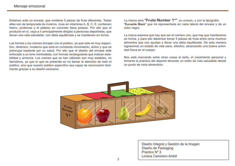 Diseño de Packaging 5 piezas de fruta. 1