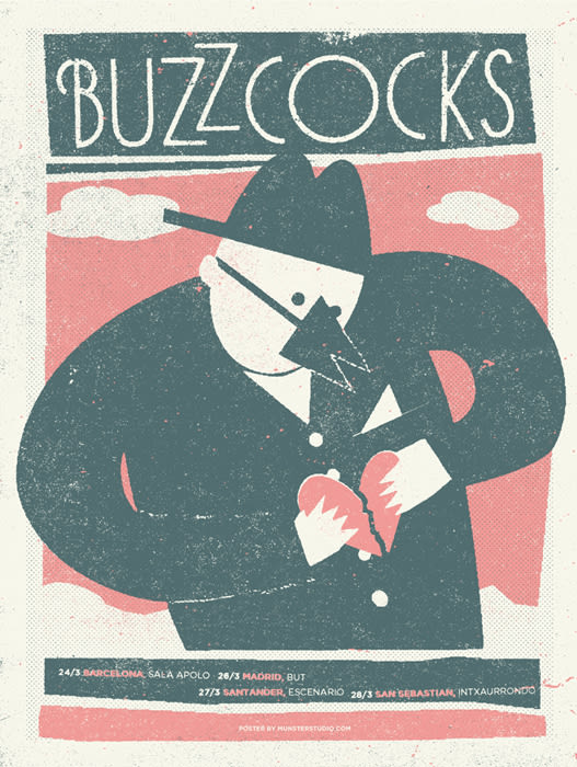 Buzzcocks cartel de gira 1