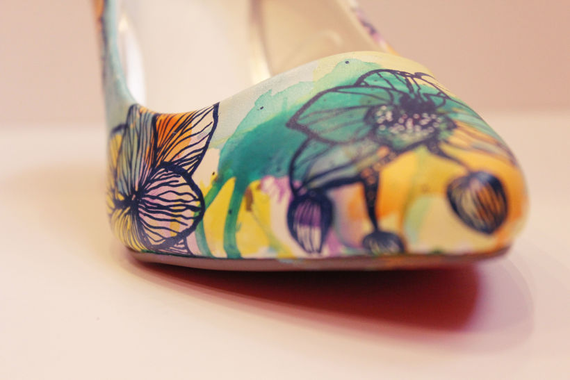 Zapatos pintados a mano. Orquídeas. 9