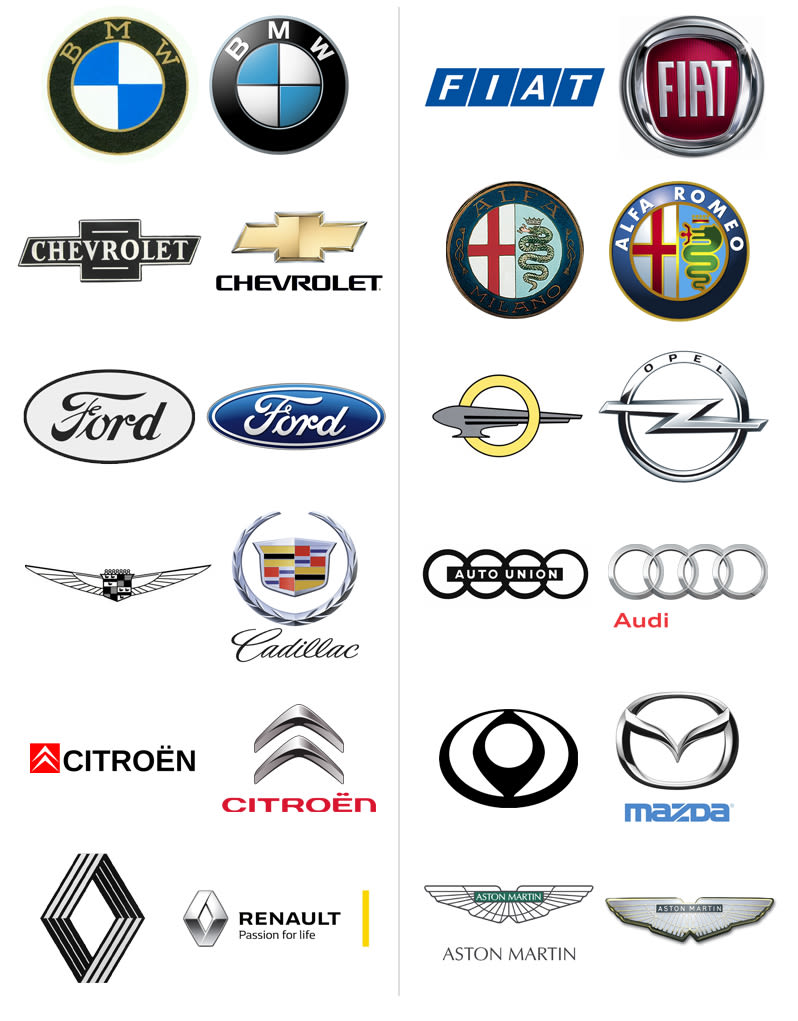 Los efectos para modernizar los logotipos de automóviles 1