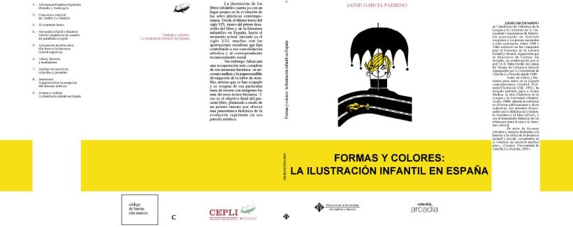 Diseño e ilustración de portadas de libros. C.I.D.I (Centro de Investigación de la Imagen),  servicio publicaciones UCLM. 0