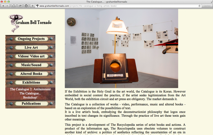 Diseño y creación web para Graham Bell (Artista). 2