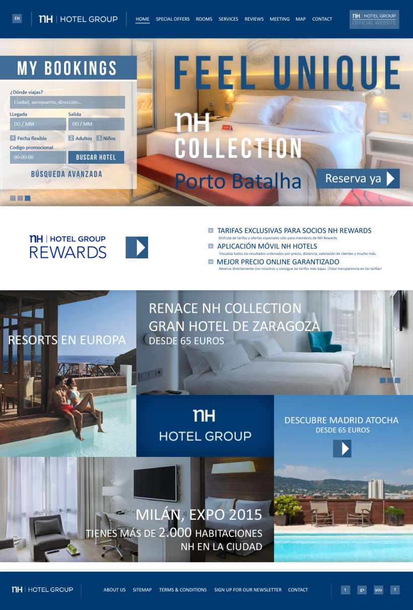 Diseño web - NH Hotel Group 1