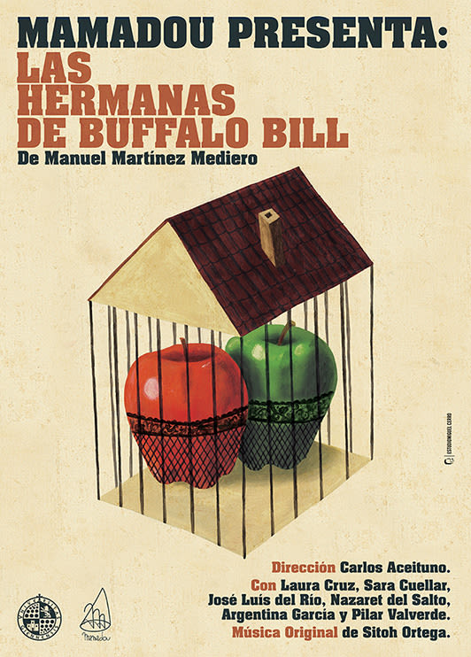 Cartel Obra de teatro "Las hermanas de Buffalo Bill". 2015. -1
