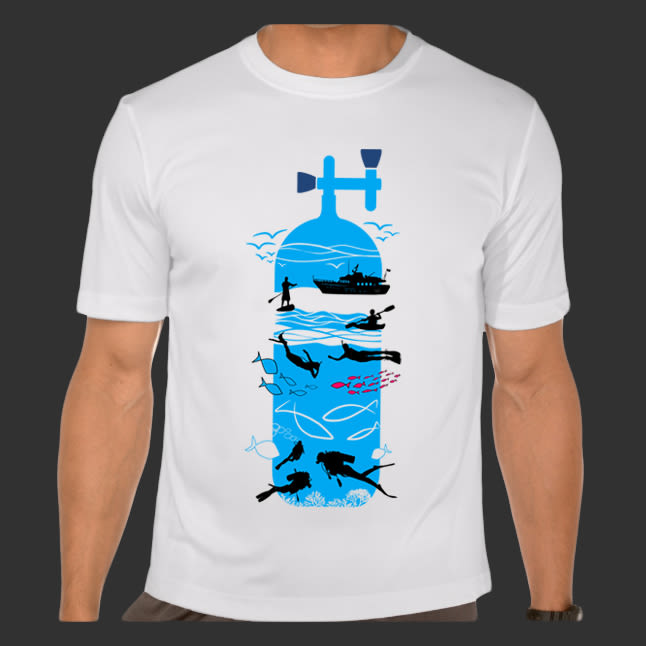 Diseño de camisetas: Buceo y multiaventura. 0