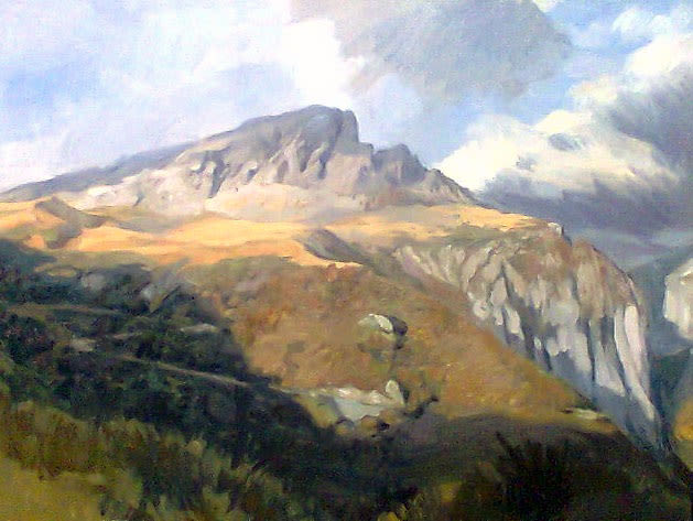 Paisaje del Pirineo (oleo sobre lienzo) -1