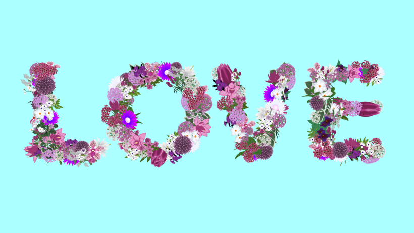 Love Flowers Typo 4