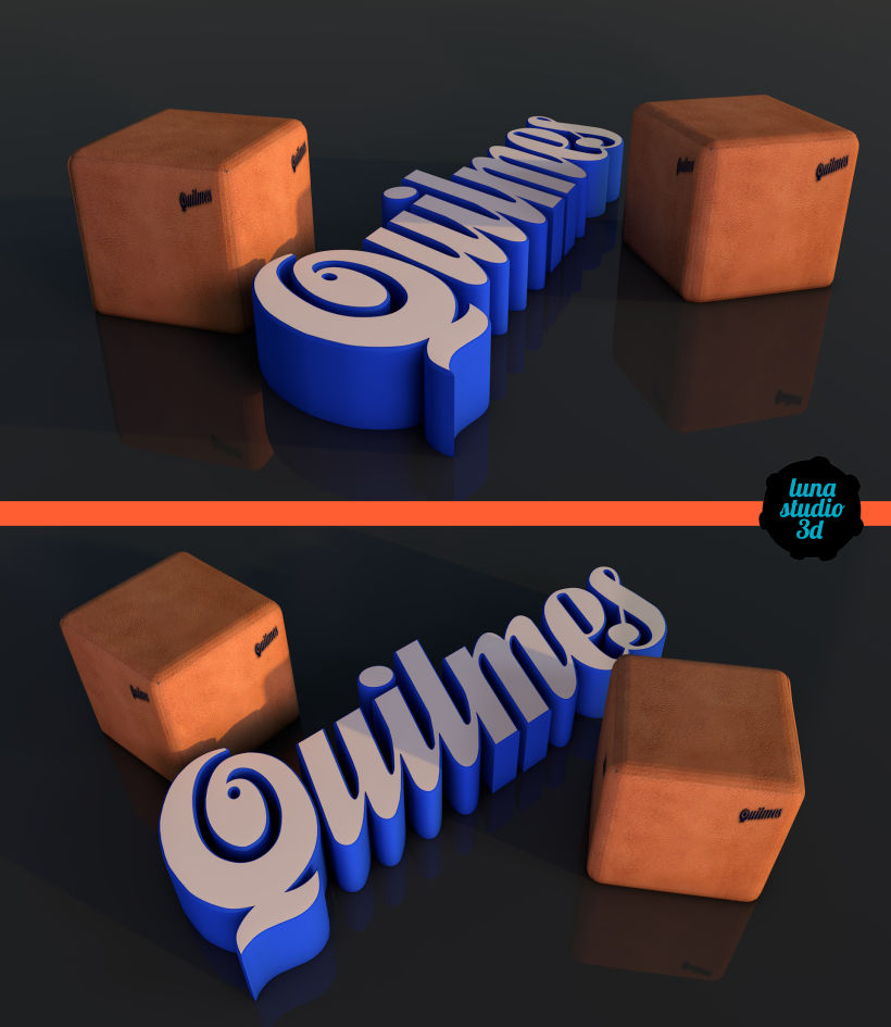 Diseño 3D - Puff Quilmes 0