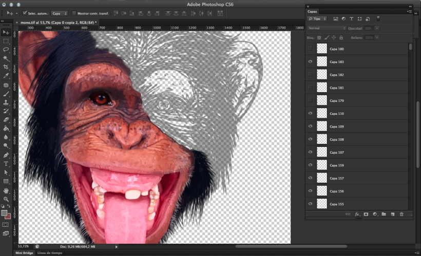 chimpance. Photoshop brushes. 5