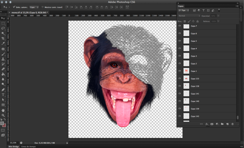chimpance. Photoshop brushes. 4