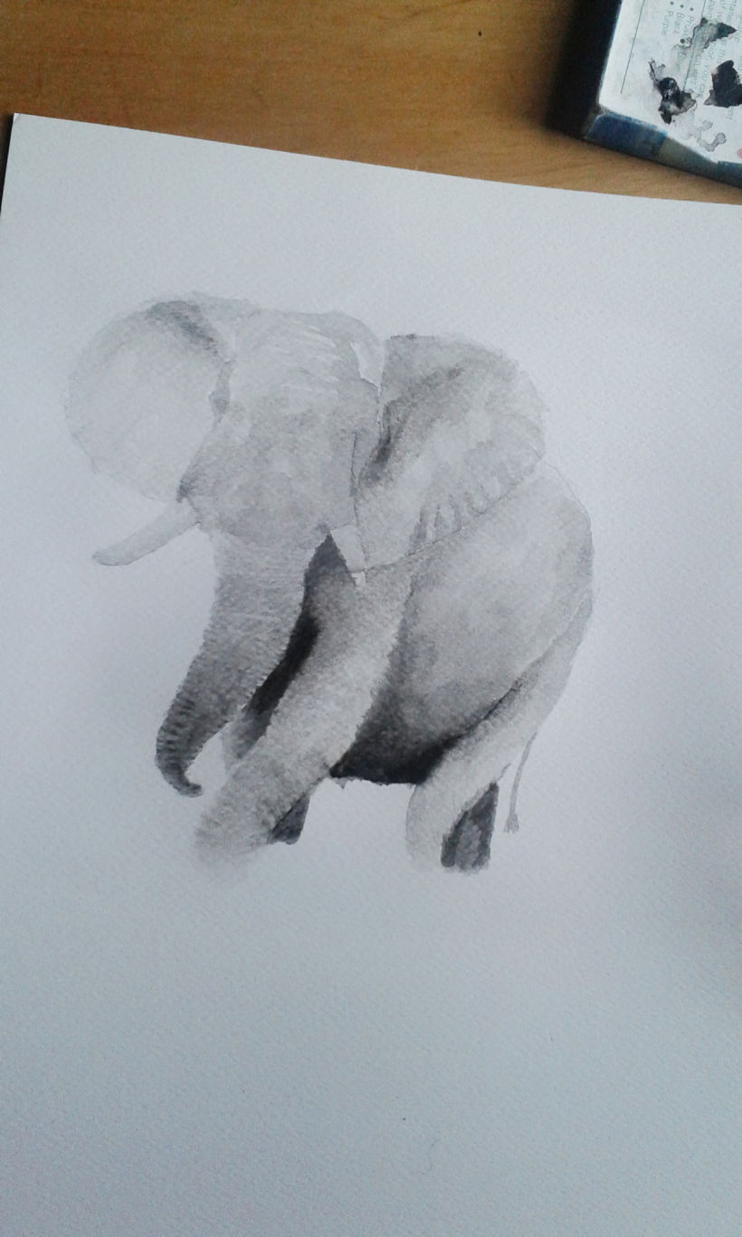Elefante Acuarela. 5