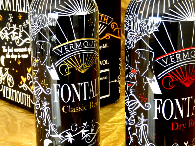 Diseño packaging Vermouth FONTALIA Classic Red y Dry Red 1
