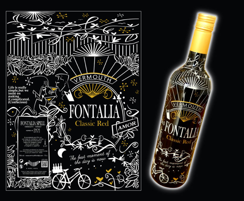 Diseño packaging Vermouth FONTALIA Classic Red y Dry Red 2