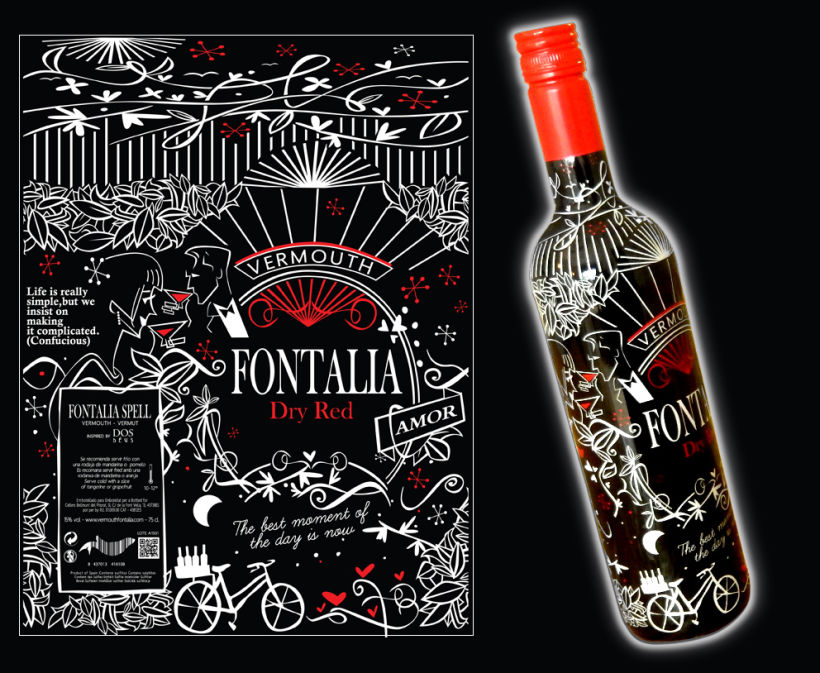 Diseño packaging Vermouth FONTALIA Classic Red y Dry Red 3